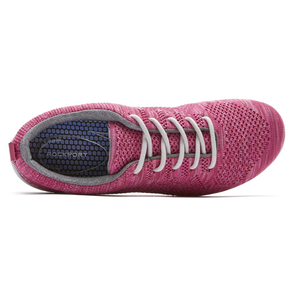 Rockport Sneakers For Womens Pink - Raelyn Knit Tie - JE9158432